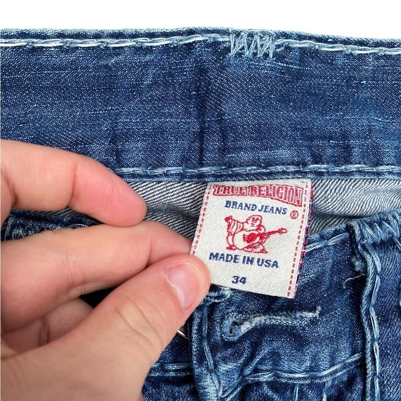 Vintage Embroidered Tab True Religion Jeans Size 34 Blue - Picture 14 of 15